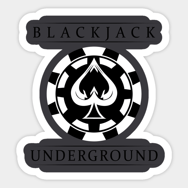 Blackjack Underground Logo Sticker by blackjackunderground